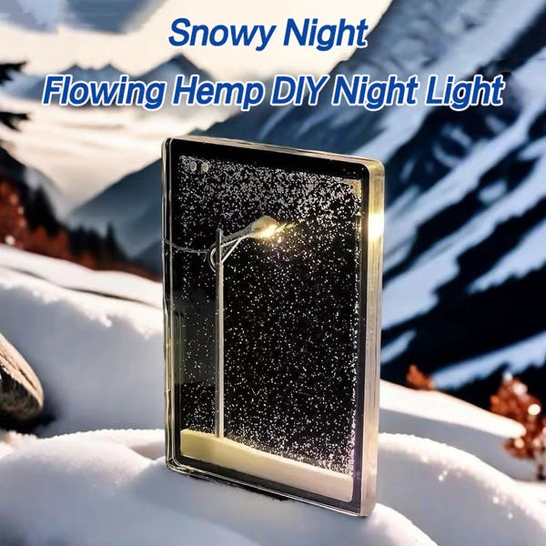 Latarnia ze sztucznym śniegiem